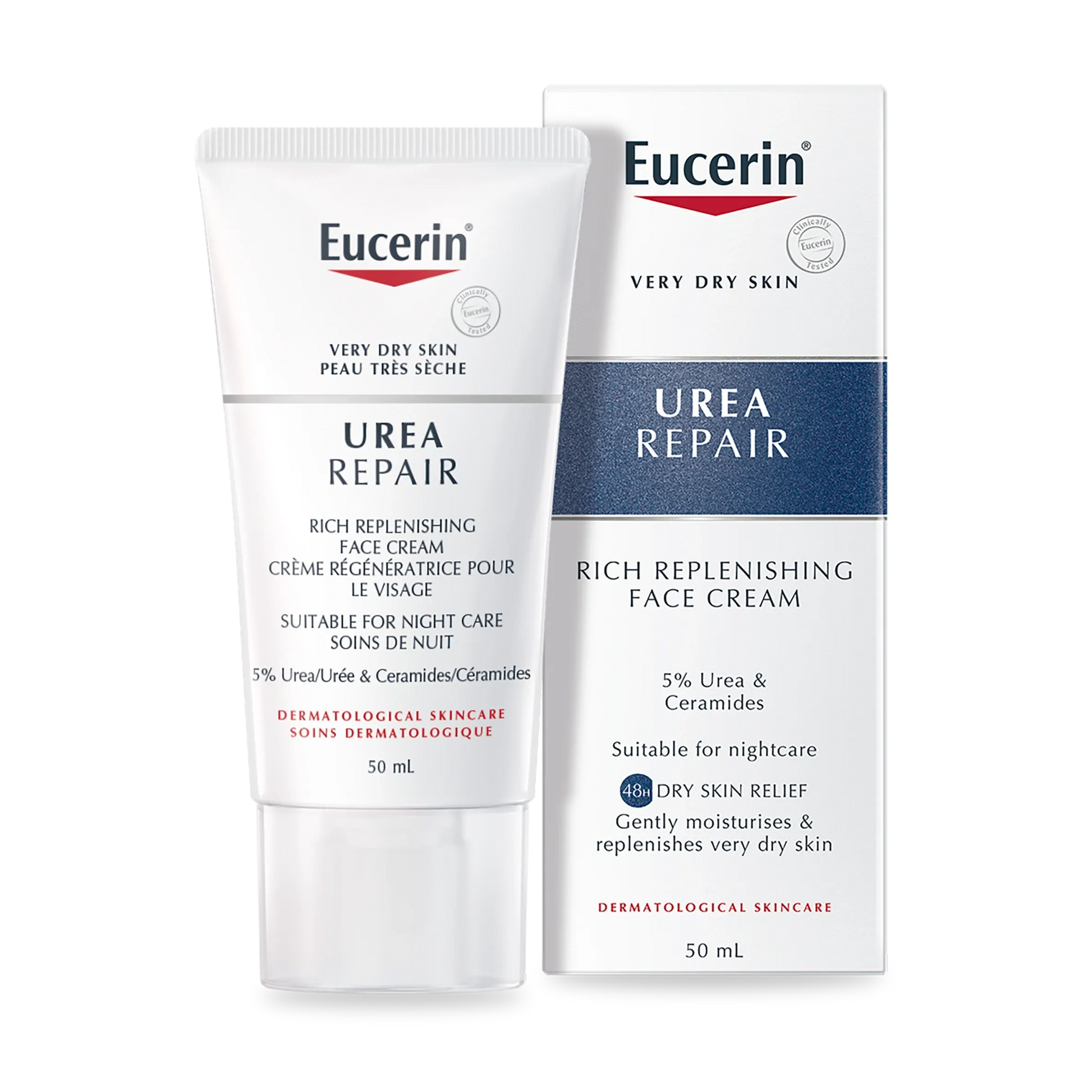 miapelle, mia pelle, eucerin, urea repair, rich replenishing, face cream